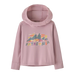 Patagonia Baby Capilene® Silkweight Hoody in fitz roy superbloom & quiet violet, front view