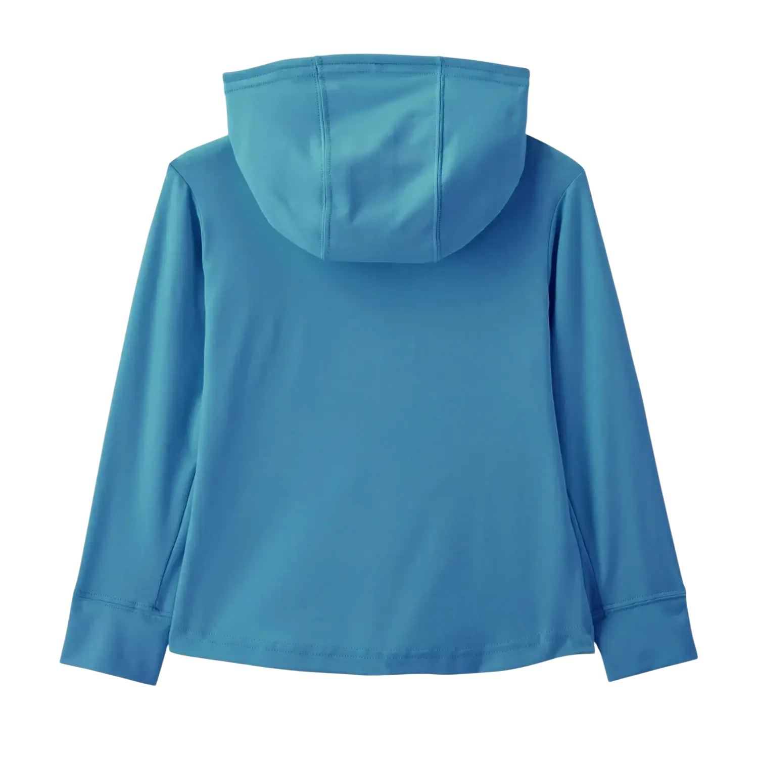 Patagonia Baby Capilene® Silkweight Hoody in island turtle & shore blue, back view
