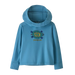 Patagonia Baby Capilene® Silkweight Hoody in island turtle & shore blue, front view
