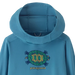 Patagonia Baby Capilene® Silkweight Hoody in island turtle & shore blue, hood detail view
