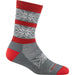 Darn Tough Women's Elsa Crew Lightweight Lifestyle Socks in gray, side view