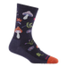 Darn Tough Women's Shroom Bloom Crew Lightweight Lifestyle Socks in blackberry, side view