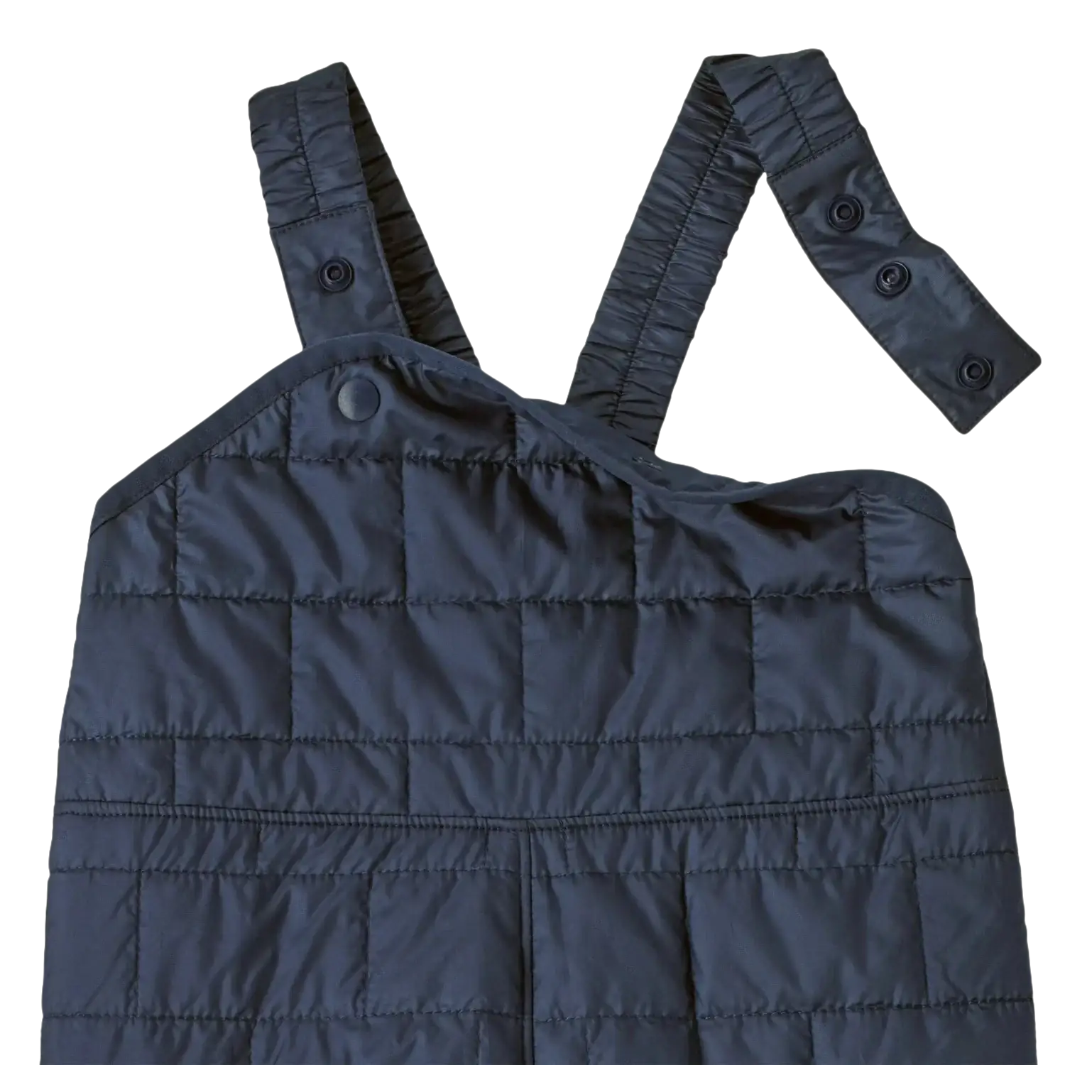 Patagonia Baby Nano Puffer-Alls in new navy, snap undone