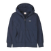 Patagonia Kid's Full-Zip Hoody Sweatshirt in new navy, front view
