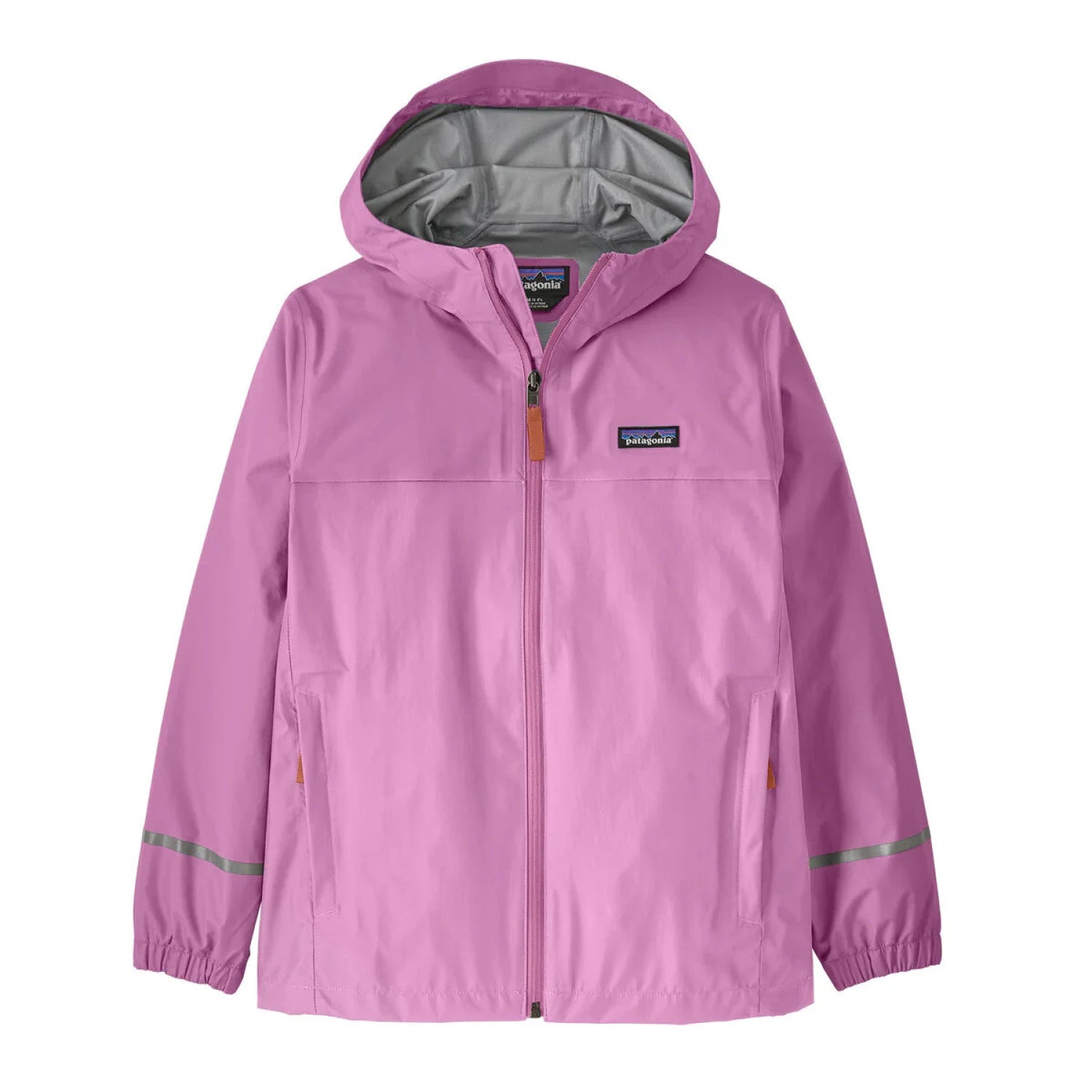 Patagonia Kid's Torrentshell 3L Rain Jacket inbrisk purple, front view