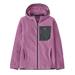Patagonia Kids' R1® Air Full-Zip Hoody in brisk purple, flat front view