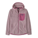 Patagonia Kids' R1® Air Full-Zip Hoody in quiet violet, front view