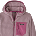 Patagonia Kids' R1® Air Full-Zip Hoody in quiet violet, front pocket detail view
