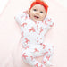 Angel Dear Baby 2 Way Zipper Footie in candy canes, lifestyle