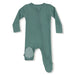 Angel Dear Baby 2 Way Zipper Footie in frosty spruce, flat front view