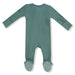 Angel Dear Baby 2 Way Zipper Footie in frosty spruce, flat back view