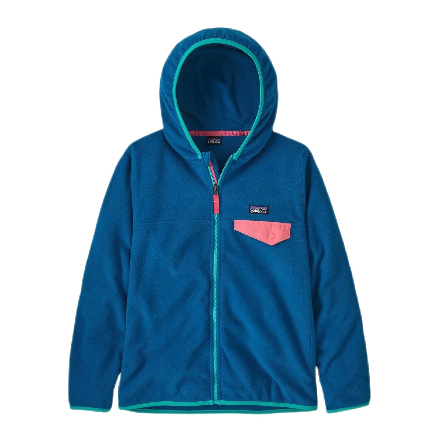 Patagonia Kids' Micro D® Snap-T® Fleece Jacket in endless blue, flat front