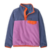 Patagonia Kid's Lightweight Synchilla® Snap-T® Fleece Pullover in brisk purple, front view