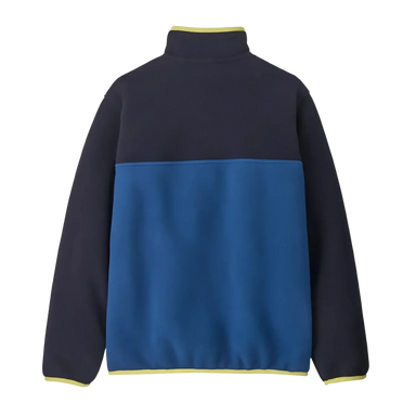 Patagonia Kid's Lightweight Synchilla® Snap-T® Fleece Pullover in clement blue, back view