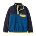 Patagonia Kid's Lightweight Synchilla® Snap-T® Fleece Pullover in clement blue, front view