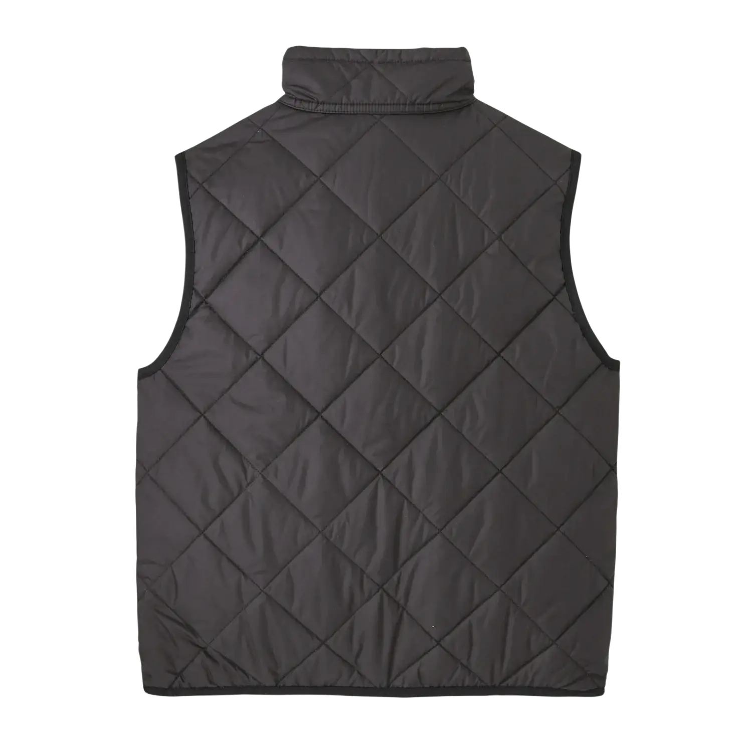 Patagonia Kid's Diamond Quilted Vest in black, flat back view
