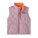 Patagonia Kid's Diamond Quilted Vest in quiet violet, flat front view