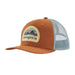 Patagonia Kids' Trucker Hatin skyline stencil & robin brown, front view