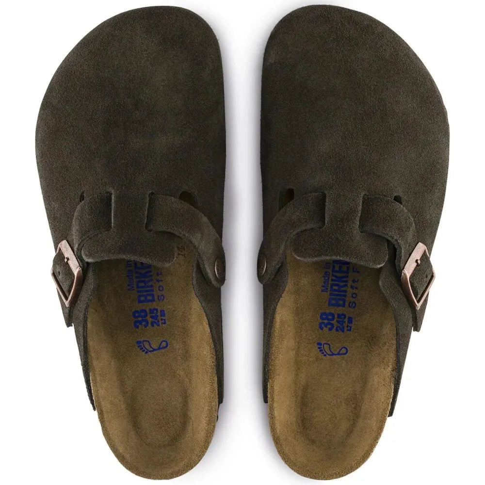 Birkenstock Boston Soft Footbed in mocha, top view