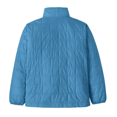Patagonia Kid's Nano Puff Jacket in shore blue, back view