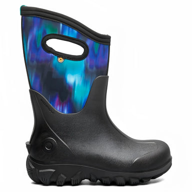 BOGS Kid's Classic Seamless Northern Lights Boots in black multi, side view