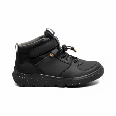 BOGS Kid's Skyline Kicker WP Shoe in black, side view