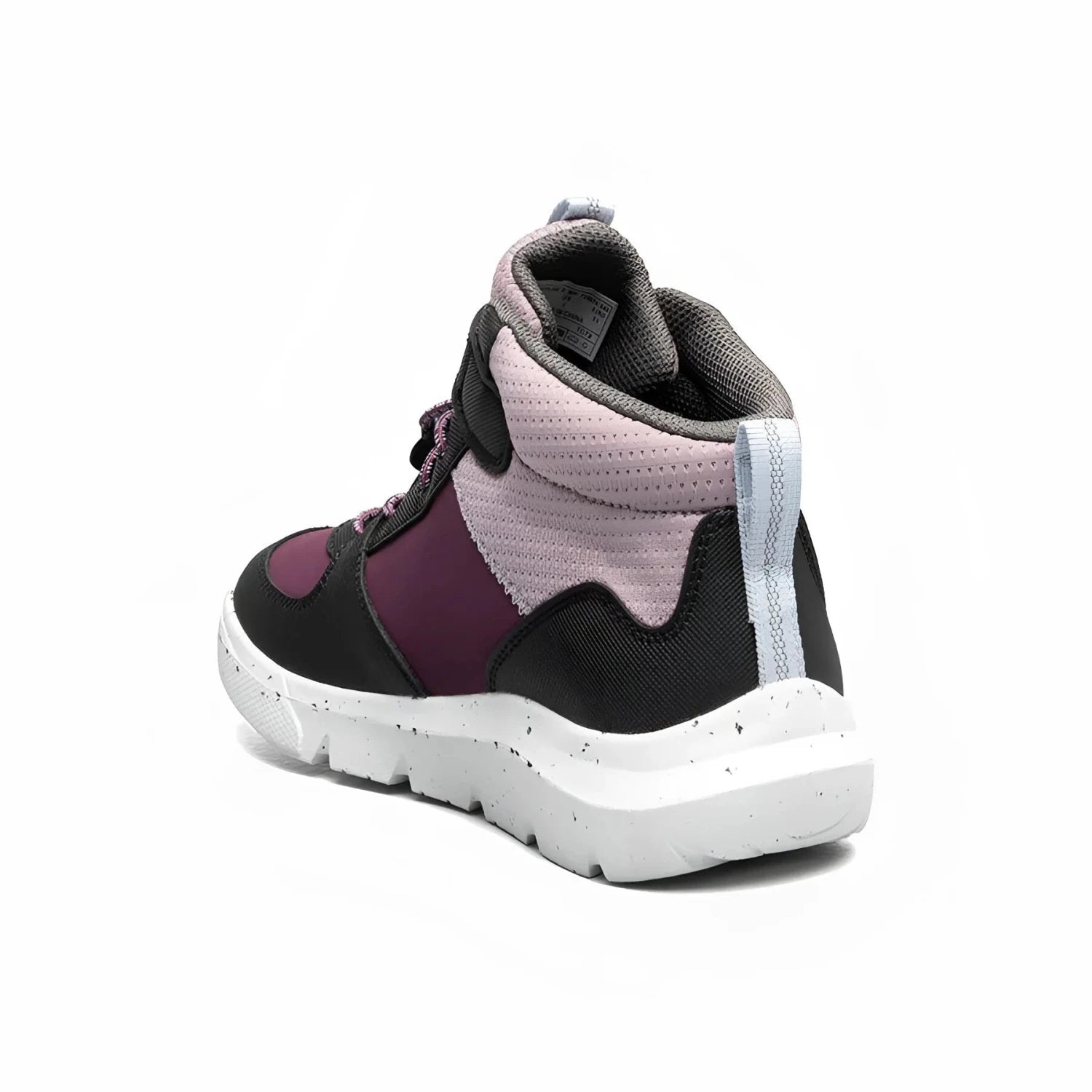BOGS Kid's Skyline Kicker WP Shoe in purple, back view