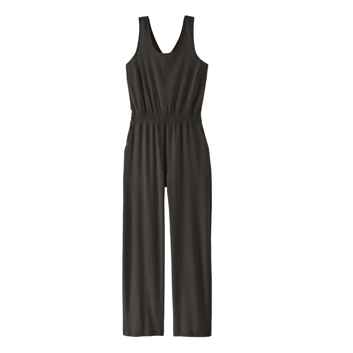 Patagonia Women's Terrebonne Traveler Jumpsuit in black, front view