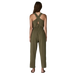 Patagonia Women's Terrebonne Traveler Jumpsuit in basin green, back view on model