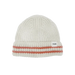 7AM Enfant Baby Chunky Beanie in ecru & terracotta, flat front view