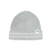 7AM Enfant Baby Chunky Beanie in pearl grey & ecru, flat front view