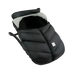 7am Enfant Car Seat Cocoon in black, top angled flap open view