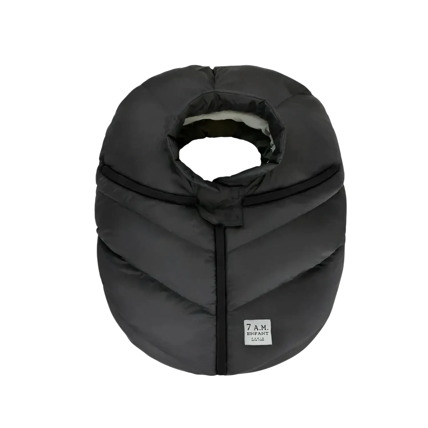 7am Enfant Car Seat Cocoon in black, top view