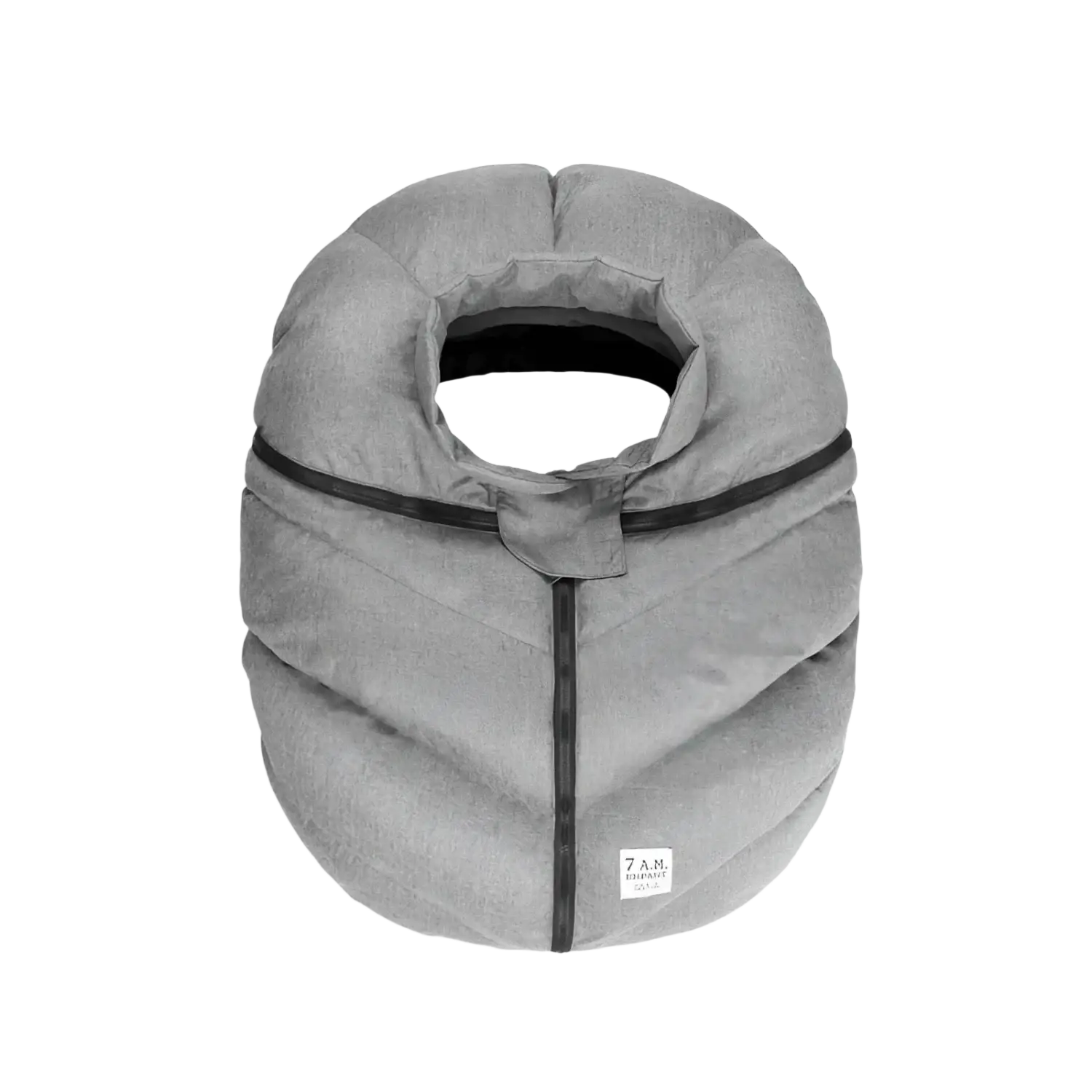 7am Enfant Car Seat Cocoon in heather grey, top view