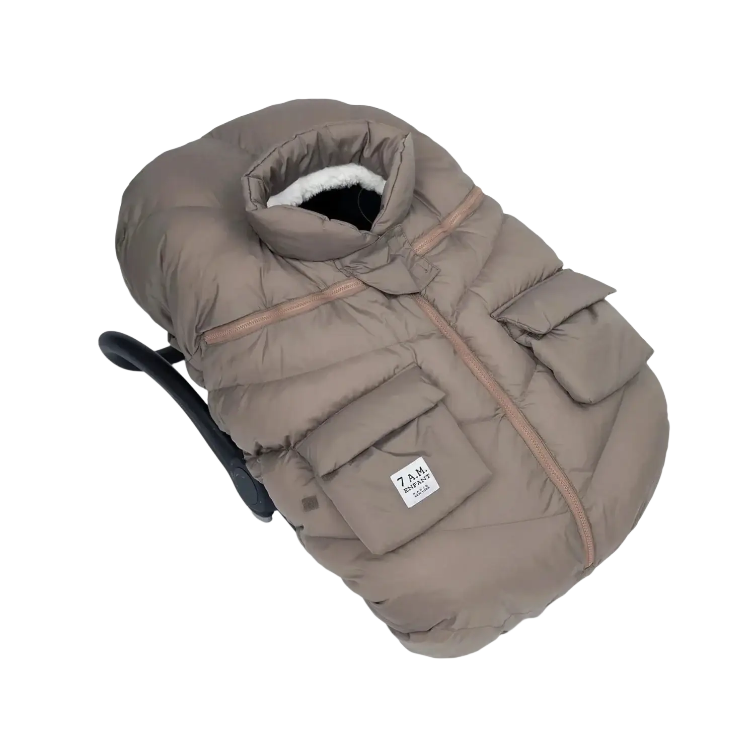 7am Enfant Car Seat Cocoon Oslo Cloud in chestnut, top angled view