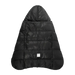 7AM Baby Heavyweight K-Poncho in black plush, front view