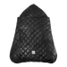 7AM Enfant Baby K-Poncho in black plush, front view