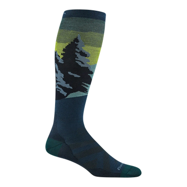 Darn Tough Men's Solstice Over-the-Calf Lightweight Ski & Snowboard Socks in eclipse, side view