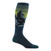 Darn Tough Men's Solstice Over-the-Calf Lightweight Ski & Snowboard Socks in eclipse, side view