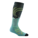 Darn Tough Women's Aurora Over-the-Calf Lightweight Ski & Snowboard Socks in aqua, side view