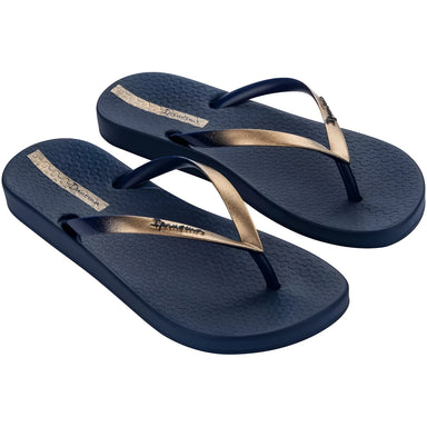 Ipanema Women's Anatomica Connect II Sandal in navy & gold, side view
