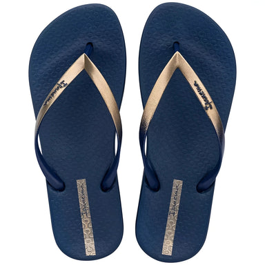 Ipanema Women's Anatomica Connect II Sandal in navy & gold, top view