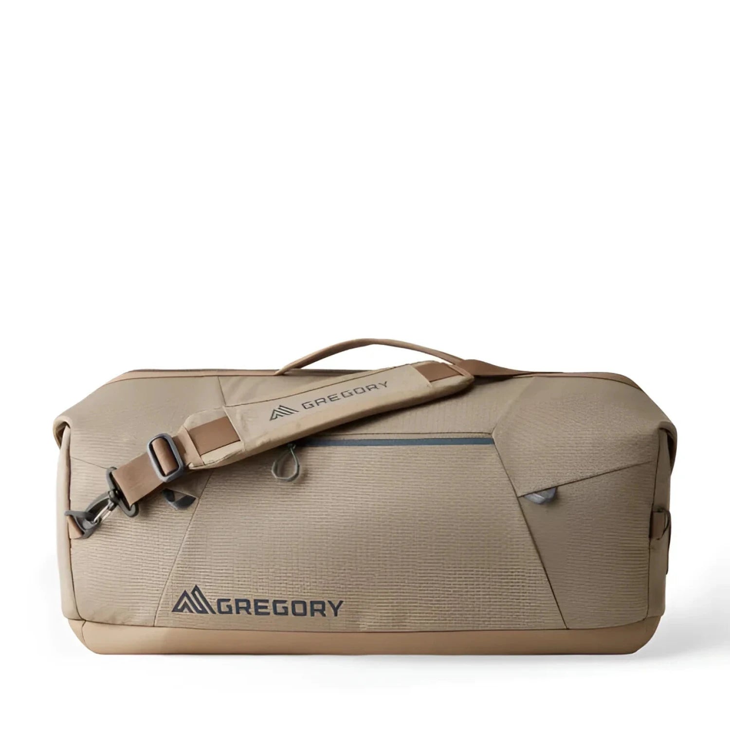 Gregory Alpaca Wide Mouth Duffel 50L in mirage tan, side view