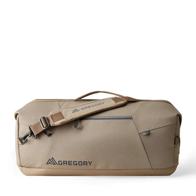 Gregory Alpaca Wide Mouth Duffel 50L in mirage tan, side view