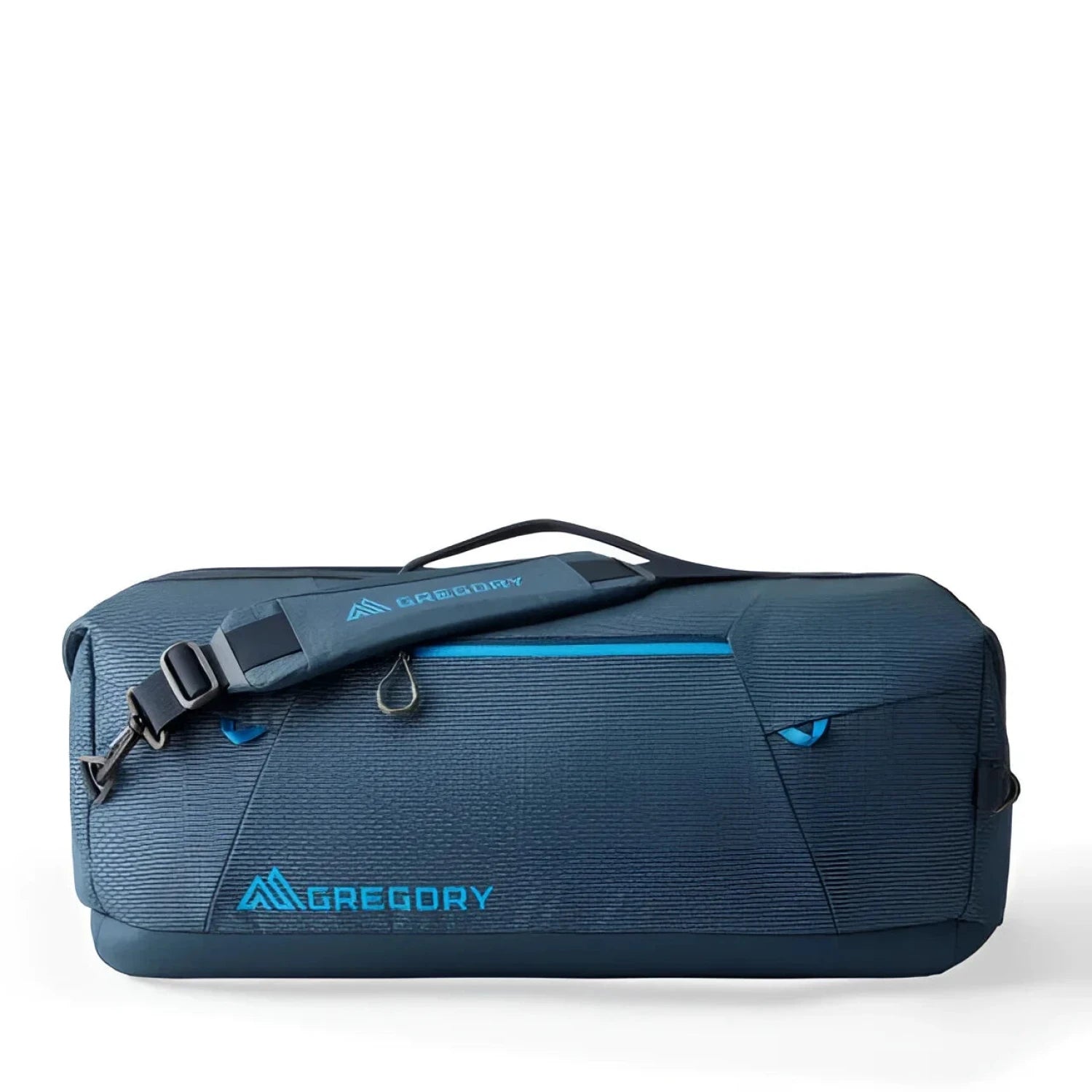 Gregory Alpaca Wide Mouth Duffel 50L in slate blue, side view