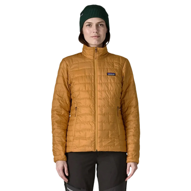 Patagonia Women's Nano Puff® Jacket in talon gold, on model front view