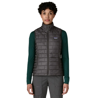 Patagonia Women's Nano Puff® Vest in black, on model front view