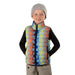 Boulder Gear Kid's D-Lite Puffer Vest in summer camp, on model front view