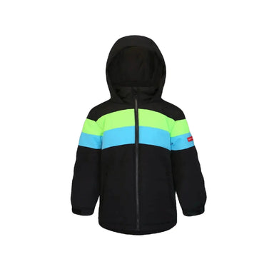 Boulder Gear Kid's Devon Insulated Jacket shown in Black color option. Front view. 