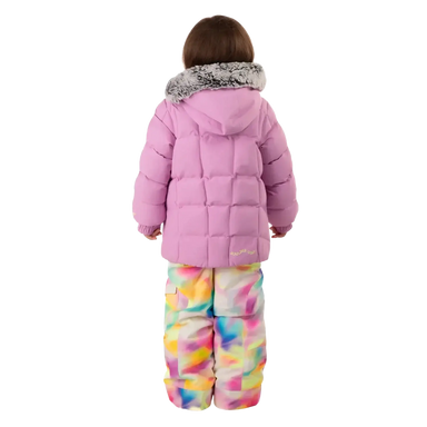 Boulder Gear Kid's Raya Jacket in lavender, on model back view